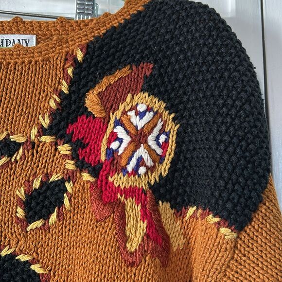 Vintage Women's Tunic Sweater with Embroidered Design - Size M - Picture 4 of 11